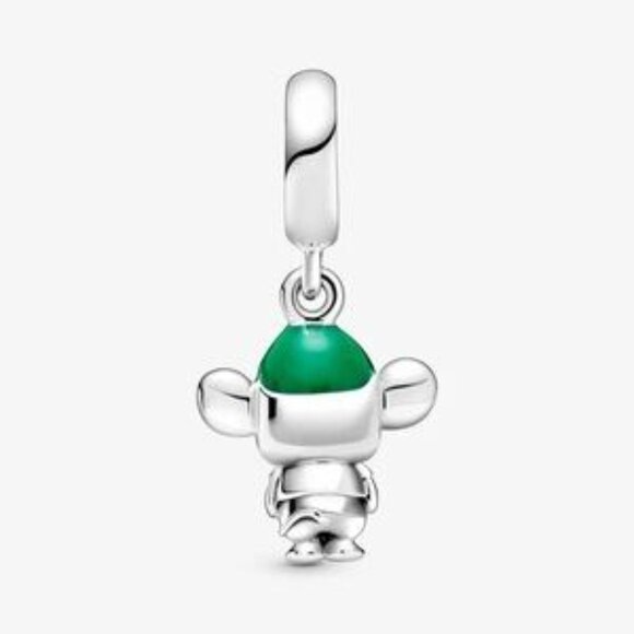 Pandora Mouse Charm with Green Hat - Picture 3 of 5